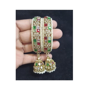 มีสีสันกำไลลาเต้ของคุนชุดเครื่องประดับที่สวยงามสำหรับเครื่องแต่งกายแบบดั้งเดิมและร่วมสมัย - Product Image 1