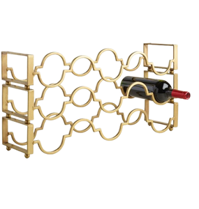 Casier à vin personnalisable en métal doré fini bar fête porte-bouteilles de vin meilleure vente présentoir meubles de maison - Product Image 1