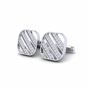 กระดุมข้อมือเพชรเม็ดกลมสีเงิน925คลาสสิกสำหรับสุภาพบุรุษดีไซน์เหนือกาลเวลางานแต่งงานอุปกรณ์เสริมที่ดูพิเศษ - Product Image 6