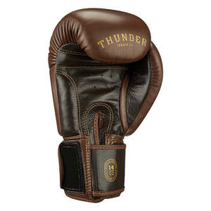Guantes de Boxeo Personalizados para Niños, Color Marrón/Beige, 12 oz, Piel de Vacuno, Cierre de Cordones, Logotipo Personalizado, Equipo de MMA - Product Image 6