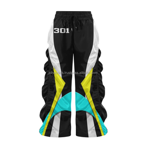 2025 coupe-vent pantalon haute qualité taille élastique sport pantalon entraînement Nylon Jogging bande réfléchissante gymnastique lavé hommes pantalons - Product Image 4