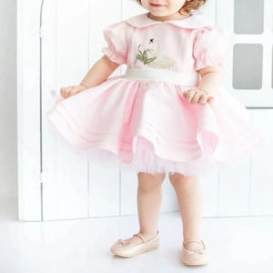 Handmade Embroidered Soft Linen Dress for <b>Baby</b> Girls Casual Style for Toddler's <b>First</b> Birthday OEM Made in Vietnam - Product Image 3