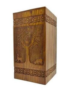 Urnes funéraires en bois de style américain moderne faites à la main de qualité supérieure Urnes en bois pour cendres adultes masculines et féminines à usage décoratif - Product Image 2