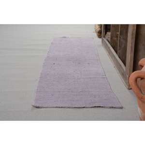 Modern Vintage Turkish Rug 1.8 X 8.2 ft Purple Classic Rectangle Patchwork Design Wool Material Latex for Living Room Hallway 4m - Product Image 3