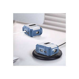 เน็ตซี่สำหรับแอร์พอดโปร 2 ฝาครอบหูฟัง TPU กันกระแทกพร้อมเคสกันกระแทก-สีน้ำเงิน - Product Image 3