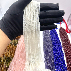 ลูกปัดอัญมณีคุณภาพสูง3-5มม. สีรุ้งมูนสโตน - Product Image 1