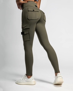 Mallas transpirables de cintura alta para mujer, mallas de yoga sin costuras, pantalones deportivos personalizados con patrón sólido - Product Image 4