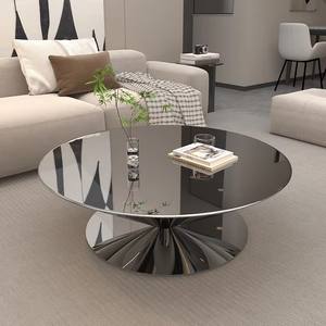 シンプルなデザインクリエイティブ<span class=keywords><strong>UFO</strong></span>ステンレススチールコーヒーテーブルリビングルームバーコーヒーショップフローティングラウンドコーヒーテーブル - Product Image 5