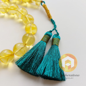 ลูกประคำสีเหลืองอำพันมะนาว33เม็ดสวดมนต์อิสลาม59.6กรัมมิสบาฮา - Product Image 2