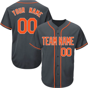 Chemises de baseball en tissu polyester de haute qualité, entièrement boutonnées, avec impression par sublimation et design personnalisé en gros. - Product Image 2