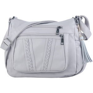 Sac à bandoulière multi-poches en cuir PU pour femmes, style tendance de rue, sac à main léger - Product Image 4