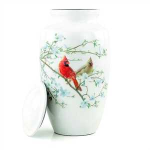 Urne funéraire élégante pour animaux de compagnie en forme de cœur bleu avec empreinte de patte et finition brillante pour un hommage commémoratif affectueux - Product Image 5