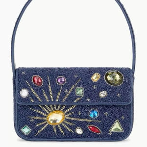 Bolso de Noche de Cuentas de Vidrio Premium, Bolso de Diseño Artesanal para Mujer, Ideal para Fiestas Nocturnas, Bodas y Eventos Festivos - Product Image 1