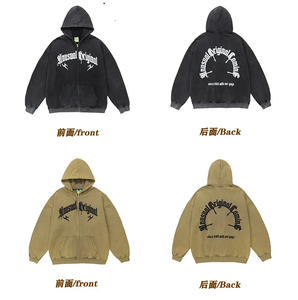 Ustom-Sudadera con capucha para hombre, prenda deportiva masculina ligera con estampado de puff y letras 3D, 100% algodón - Product Image 6