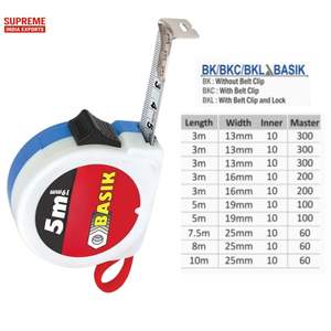 Cinta métrica de 8m, caja de ABS, cinta métrica de acero con clip para cinturón, bloqueo de clic para construcción, carpintería, bricolaje, uso doméstico, OEM - Product Image 3