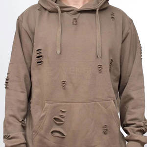 Prix de gros Taille personnalisée Sweats à capuche vieillis Nouveau design 100% coton pour l'hiver Motif solide - Product Image 4