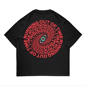 Nouvelle mode Streetwear T-shirts 100 coton épissage t-shirts personnalisé en relief graphique t-shirt pour hommes coutures contrastées t-shirt - Product Image 5