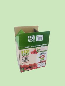 OEM couleur mélangée 2mm d'épaisseur papier ondulé jus fruits boîte carré fendu conception pliante UV avantage écologique recyclé - Product Image 6