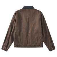 Blouson Dickie de luxe en toile épaisse, personnalisable avec logo, en coton, zippé, à capuche, doublure polaire, coupe-vent, séchage rapide, vente en gros