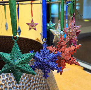 เครื่องประดับห้อยรูปดาวระยิบระยับสีเงินสำหรับตกแต่งต้นคริสต์มาสของตกแต่งบ้านงานเลี้ยงของขวัญงานรื่นเริง - Product Image 5