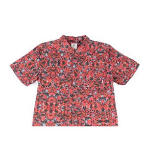 Camicia Casual da Uomo Element con Motivo Floreale, Rosso, Taglia Media - 100% Cotone Popeline Traspirante, Fornitura ODM - Product Image 2