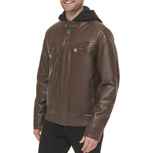Chaquetas de hombre de invierno con cuello levantado de Letterman personalizadas de tela de lona bordada de alta calidad de fabricante OEM - Product Image 6