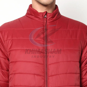 Meilleur prix – Doudoune d'hiver pour homme avec col montant et logo frontal, en tissu polyester de haute qualité, teinture unie – Vente en ligne - Product Image 3