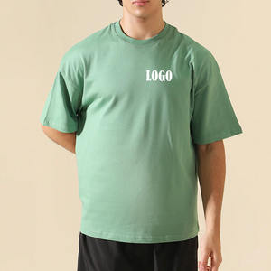 Camiseta de LICRA de algodón 100% de gran tamaño para hombre, opciones multicolores para entrenamiento físico, ropa de gimnasio - Product Image 4