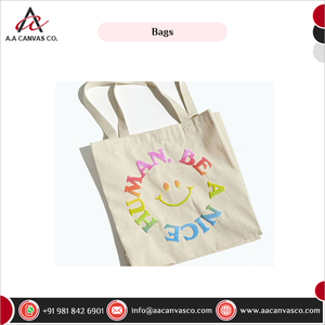 Bolsa de lona impresa personalizada de alta calidad, Asa de algodón reciclable reutilizable, precio con descuento enorme para compras convenientes - Product Image 5