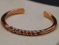 Bracelet magnétique en cuivre pur poli fait main pour femmes et hommes, 6 aimants puissants, design religieux traditionnel, mariage