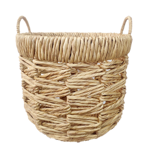 Panier de rangement en jacinthe d'eau et jonc de mer pour tissage de gros - Product Image 3