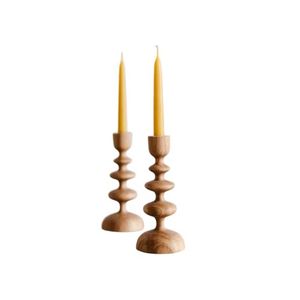 Bougeoir en bois pour décor à la maison candélabres faits à la main centres de mariage Antique pilier titulaire bougeoir décoratif - Product Image 6