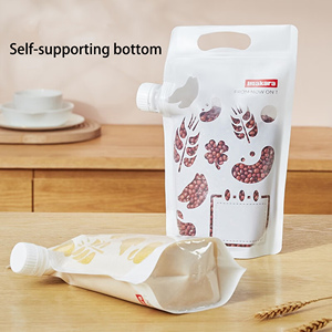 Trong suốt tái sử dụng chống ẩm niêm phong thực phẩm lưu trữ túi nhựa bao bì Gạo ngũ cốc Túi xách tay Túi vòi - Product Image 2