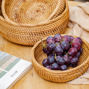 High Demand Set of 3 Natural <b>Rattan</b> <b>Storage</b> <b>Basket</b> Handmade From Vietnam - Product Image 2