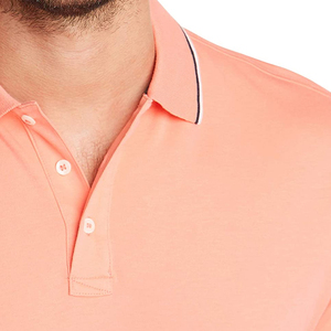 Polo à logo brodé personnalisé pour hommes T-shirt uni en jersey respirant à séchage rapide en polyester 100% coton - Product Image 3