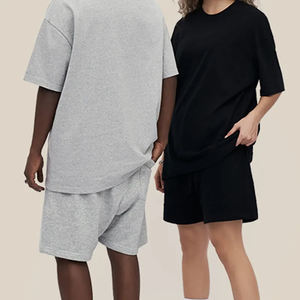 Short de sport pour hommes 360GSM Heavy Weight Eco-Friendly Adjustable Drawstring Elastic Waist Pockets Loose Breathable High Street - Product Image 3