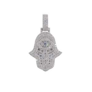 Hamza VVS Moissanite Diamants et argent élégant pendentif hip hop Grand pendentif en pierre avec design charmant pour les mariages et - Product Image 1