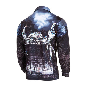 Jersey de pesca de manga larga para hombre al por mayor de alta calidad sublimación personalizada protección UV transpirable de talla grande camisas de pesca - Product Image 4