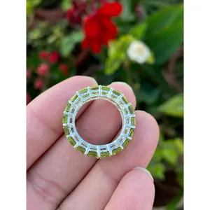 Bague en péridot naturel, argent sterling 925, bague en pierres précieuses faite à la main pour femmes, fournisseur de bijoux en gros - Product Image 5