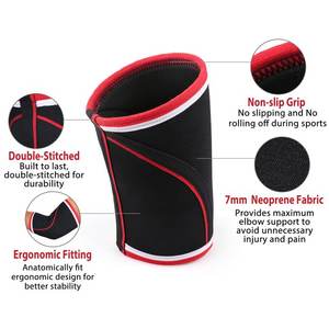 Customized Professional Breathable Elastic Strong Neoprene Knee <b>Sleeve</b> Elbow Support Heavy Duty Fitness Elbow <b>Sleeve</b> - Product Image 3