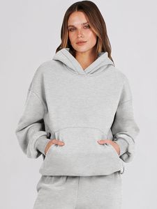 Conjunto Deportivo de 2 Piezas para Mujer, Talla Grande, Sudadera con Capucha Transpirable y Pantalones, Ropa Deportiva Informal para Fitness, Venta al Por Mayor - Product Image 4