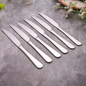 ShinyChic Set of 6 Stainless Steel <b>Knives</b> Silver Mirror Polish Minimalist Design Modern Premium <b>Knife</b> Pair - Product Image 1