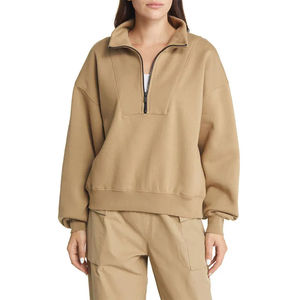 Sweat à capuche élégant pour femme avec demi-fermeture éclair, nouveau design à motif imprimé de haute qualité, col à capuche, grande taille, idéal pour l'hiver, personnalisable - Product Image 6