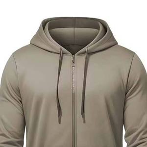 Sweat-shirts pour hommes de couleur brun clair, design vierge, tissu en coton de haute qualité, manches longues, style zippé, respirant, pour unisexe - Product Image 3