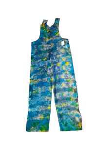 Combinaison moulante imprimée tie-dye pour femmes été bohème sans manches col en v mode décontracté élégant avec fermeture à la taille élastique - Product Image 4