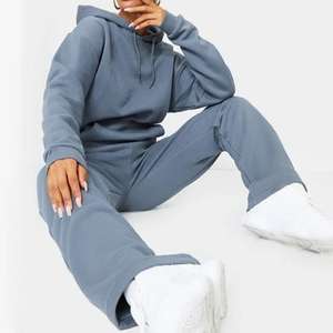 ชุดเซ็ตเสื้อฮู้ดดี้และกางเกงวอร์มผ้าฟลีซเนื้อหนา สีฟ้าคลาวด์ พร้อมโลโก้/สีแบบกำหนดเองใหม่ สำหรับผู้ชาย - Product Image 5