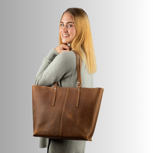 Sac fourre-tout en cuir véritable grande capacité pour femme avec fermeture éclair, sac à main de luxe fait main, couleurs et tailles personnalisables - Product Image 4
