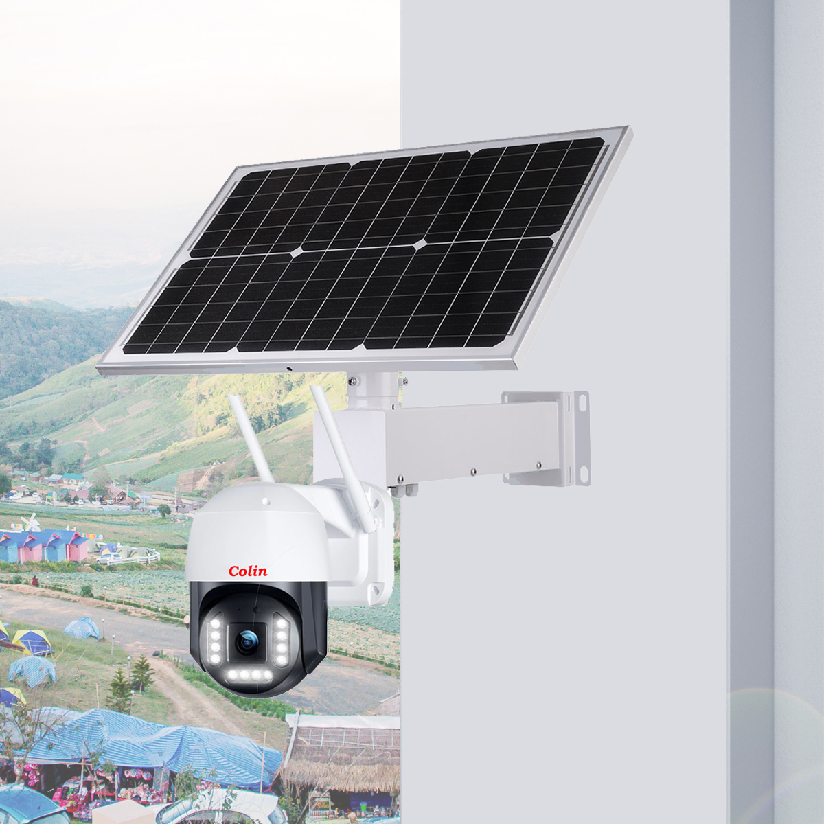 Сверхцена, 4 г, WIFI 5MP PTZ солнечная панель, батарея 40 Вт 20ah, уличная Беспроводная Солнечная система безопасности, камера видеонаблюдения с отслеживанием человека