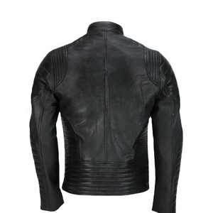 Veste en cuir de mode décontractée pour hommes de bonne qualité Veste en cuir Vestes en cuir chaudes d'hiver à col rabattu pour hommes - Product Image 4