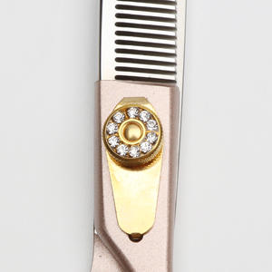 Tijeras de adelgazamiento rectas de acero inoxidable de primera calidad, diseño de lujo, tijeras ecológicas para el cuidado de perros para mascotas - Product Image 5